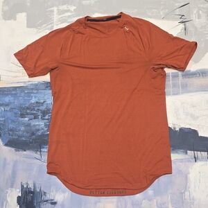 Lululemon Drysense Shirt Mens Aztec Brick Short Sleeve Athletic Performance